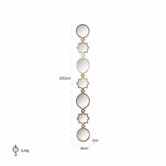 Lustro Ścienne BABICE Złoty