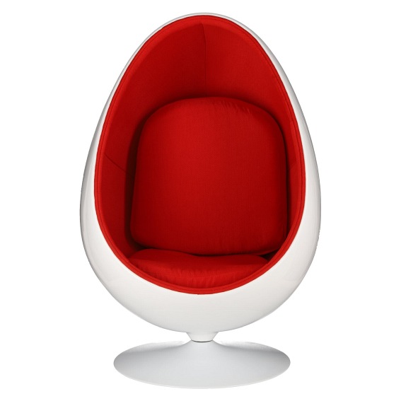 Fotel OVALIA CHAIR Biało-Czerwony