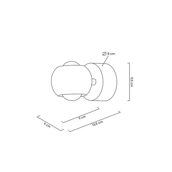 Lampa Ścienna EOS Czarny