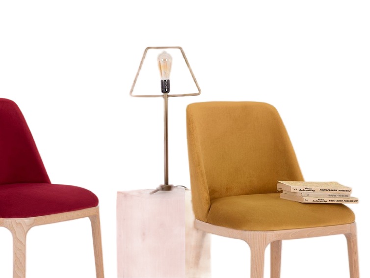 Krzesło Lulu 53x45x82 Marakuja/Naturalny