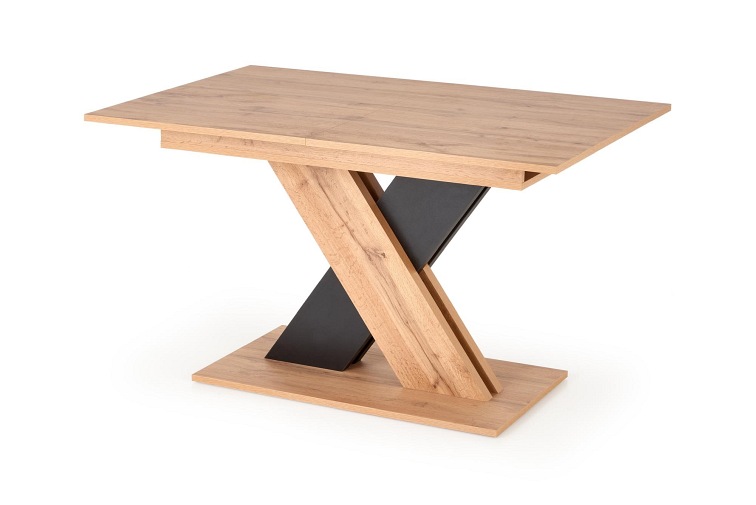 Stół Rozkładany XARELTO (130-175)x85 Dąb Wotan/Czarny