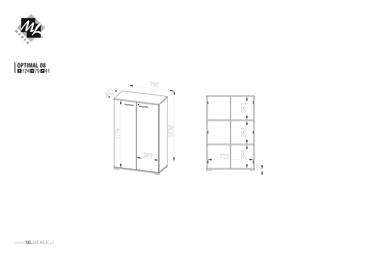 Komoda OPTIMAL 08 Sonoma