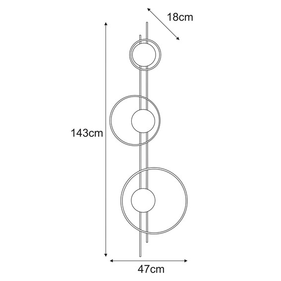 Kinkiet CORSA K-5348 Czarny/Bursztynowy