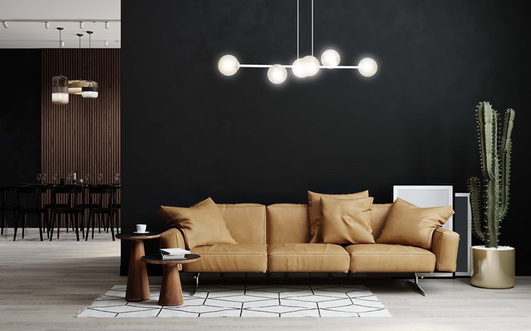 Lampa Wisząca ROSSI 6 Biały/Miodowy