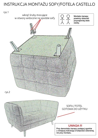 Sofa CASTELLO 2 Velvet Wenge/Szary Bluvel 14