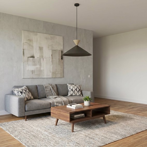 Lampa Wisząca RALF 1L Czarny/Beżowy