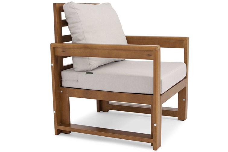 Fotel Ogrodowy MALTA Brązowy/Szary