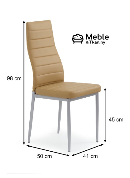 Krzesło K70 Jasny Brąz Ekoskóra