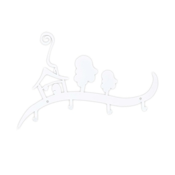 Wieszak Ścienny Domek 4x41x28 Biały