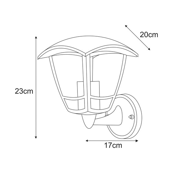Kinkiet Zewnętrzny NAPOLI K-8200 Czarny