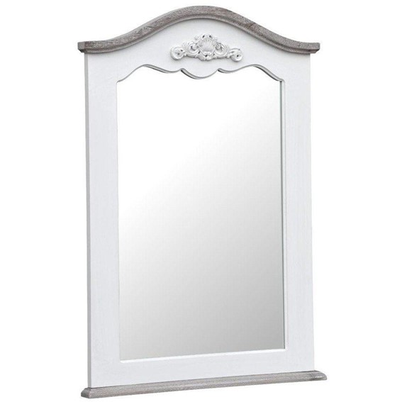 Lustro RIMINI WHITE RIW053 Biały/Brązowy