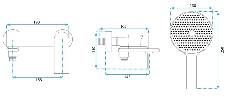 Bateria Wannowa VENETA Złoty