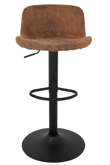 Krzesło Barowe Regulowane STOR PU Brązowy