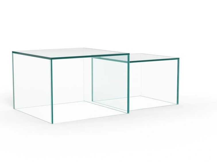 Zestaw 2 Stolików DICE Transparentny