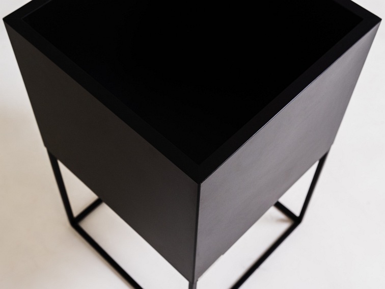 Donica Palmus Metal 35x35x100 Czarny