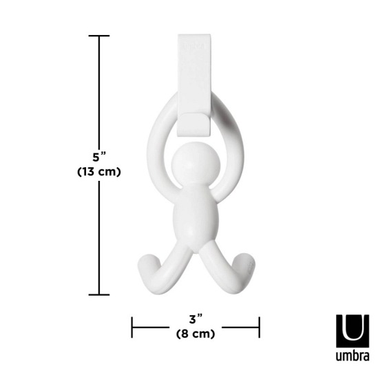 UMBRA wieszak na drzwi BUDDY biały