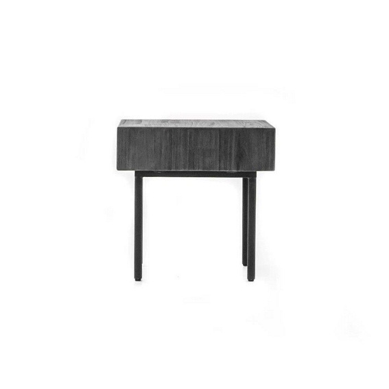 Stolik Nocny Capella L07 50x50 Szary/Czarny