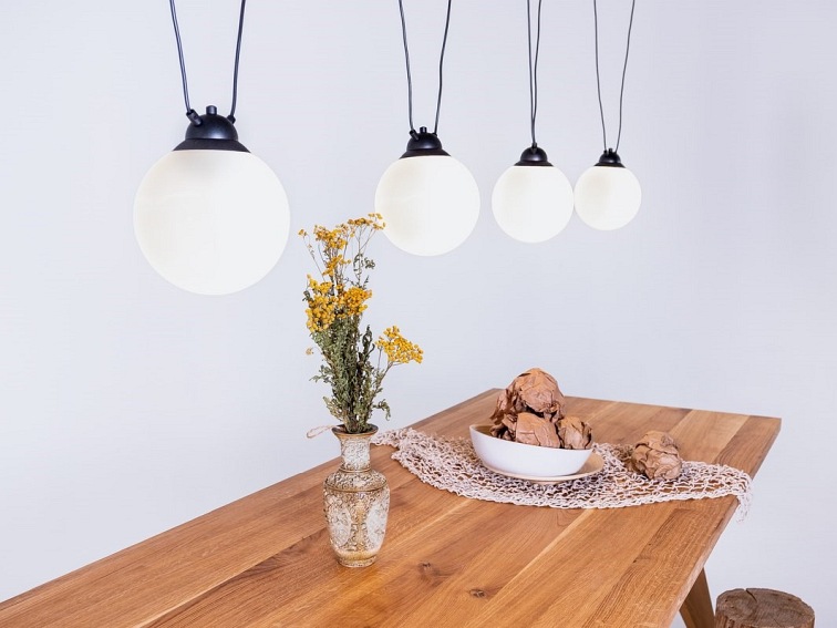 Lampa Wisząca GLASS 4 Czarny