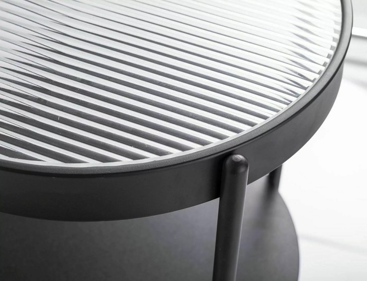 Ława LAGUNA A Fi45 Transparentny/Czarny Mat