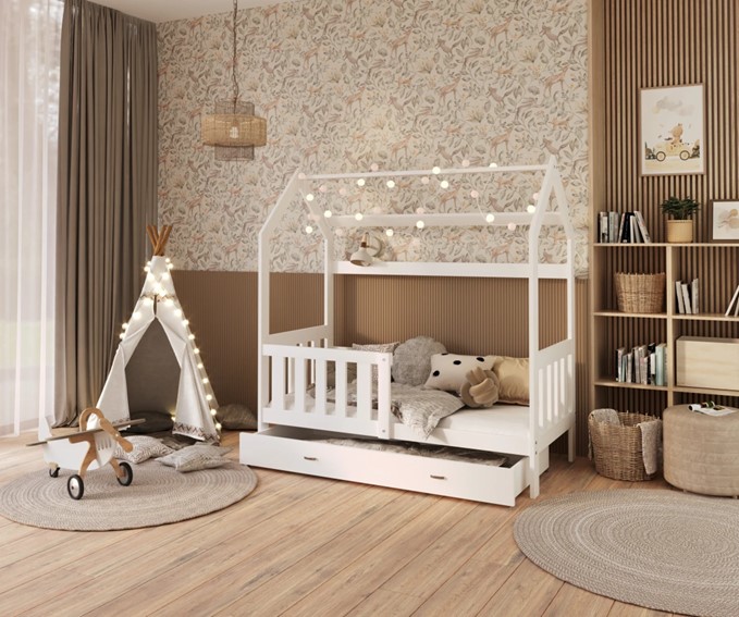 Łóżko Domek ELLIE 80x190 Biały