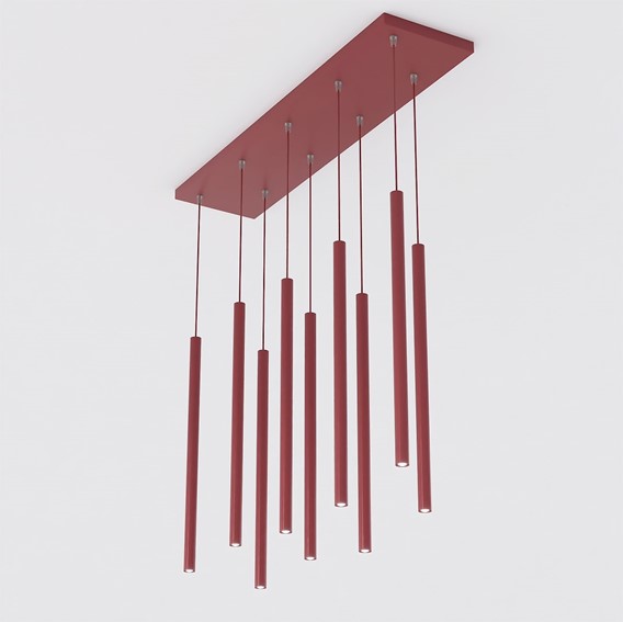 Lampa Wisząca SELTER 9 Burgundowy