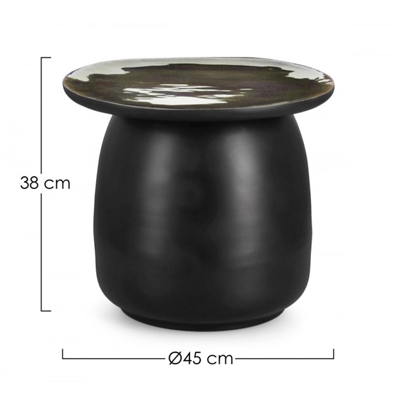 Stolik Kawowy ZAINAB Fi38cm Czarny