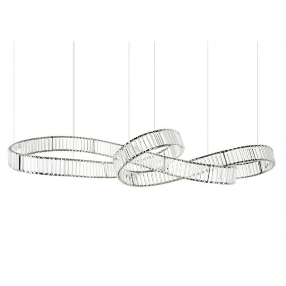 Lampa Wisząca WAVE 160B Srebrny/Transparentny