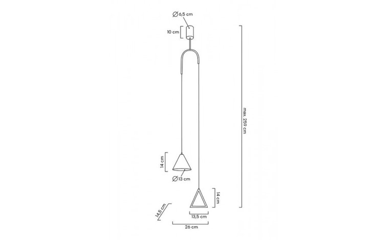 Lampa Wisząca ACUSTICA Czarny