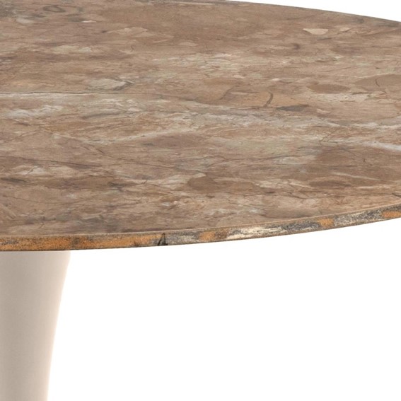 Stół MALTA fi90 Brązowy/Beżowy