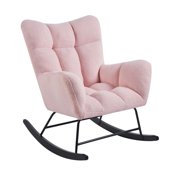 Fotel Bujany TEDDY FR4-FX Różowy