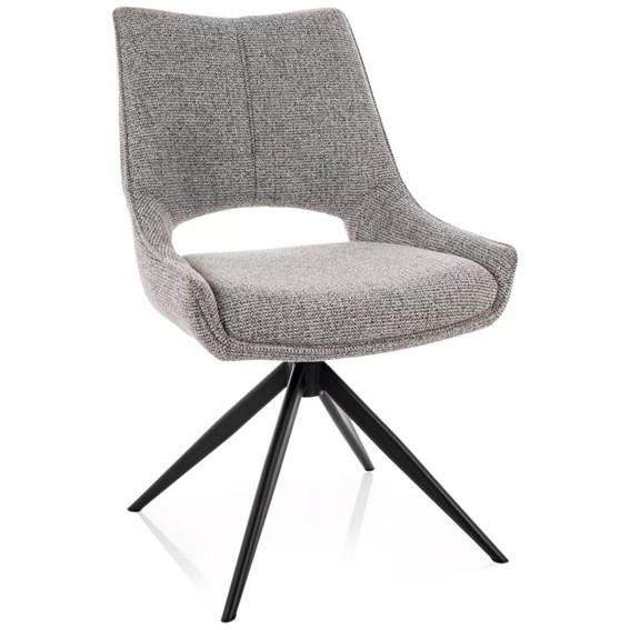 Krzesło FINO I Szary/Czarny Mat