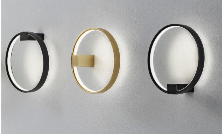 Lampa Ścienna CIRCLE WALL Złoty