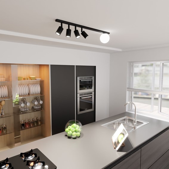 Lampa Sufitowa BASTER 5 Czarny