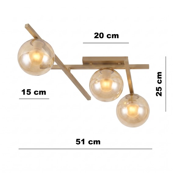 Lampa Sufitowa SMART 3 Beżowy/Miodowy