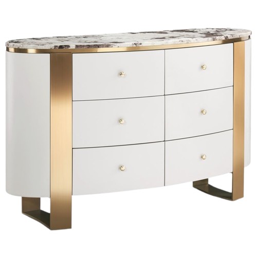Komoda STILIG ST920 Biały/Złoty