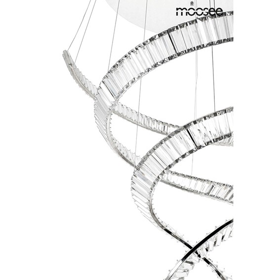 Lampa Wisząca WAVE CORDON 2B Srebrny/Transparentny