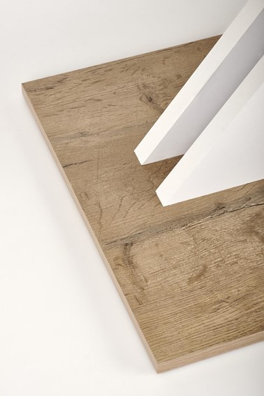 Stół Rozkładany XARELTO (130-175)x85 Biały/Dąb Lancelot