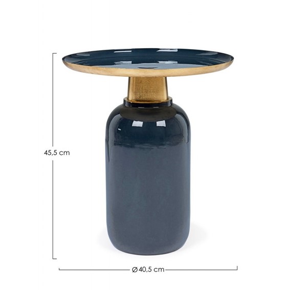 Stolik Kawowy NALIMA fi40,5 Niebieski