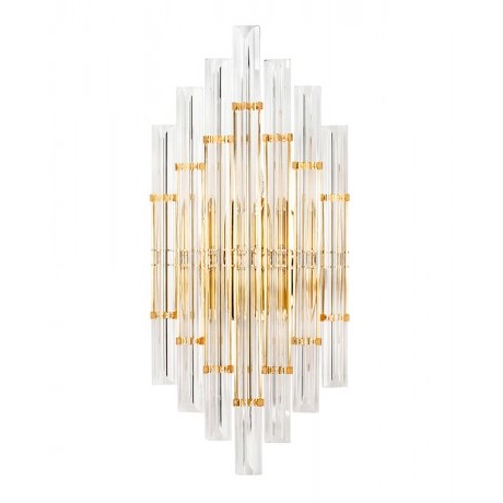 Lampa Ścienna PALAZZO Złoty/Transparentny