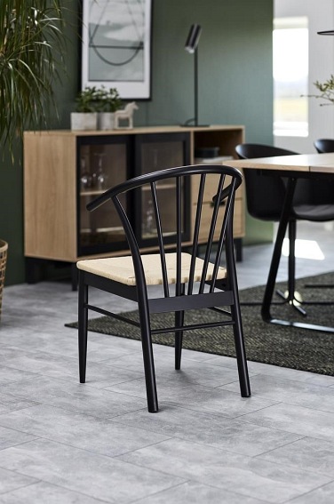 Krzesło CASSANDRA Czarny/Naturalny