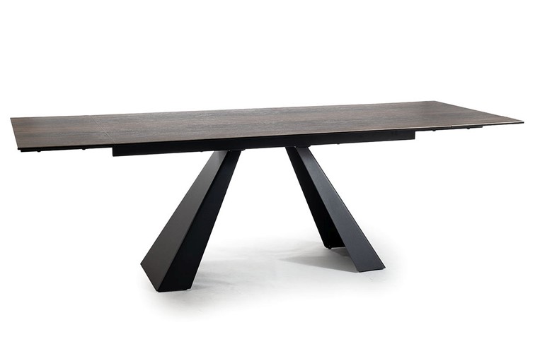 Stół Rozkładany SALVADORE (160-240)x90 Efekt Drewna Brąz/Czarny