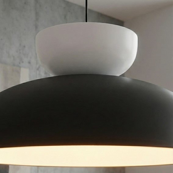 Lampa Wisząca MEGA 1 Czarny/Biały