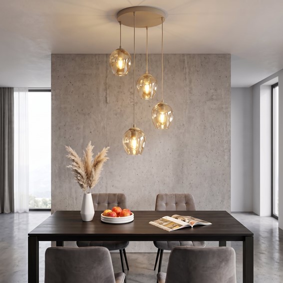 Lampa Wisząca ISTAR 4PREM Beżowy/Miodowy