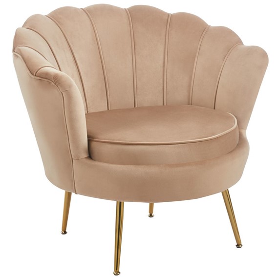 Fotel Velvet LC-032-1 Cappuccino/Złoty