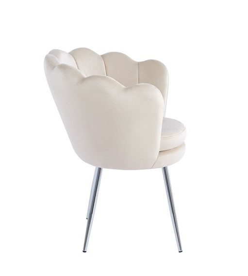 Fotel Velvet FR1-FX Beżowy/Srebrny