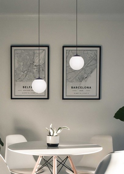 Lampa Wisząca SAVOY K-4921 Czarny/Biały Matowy