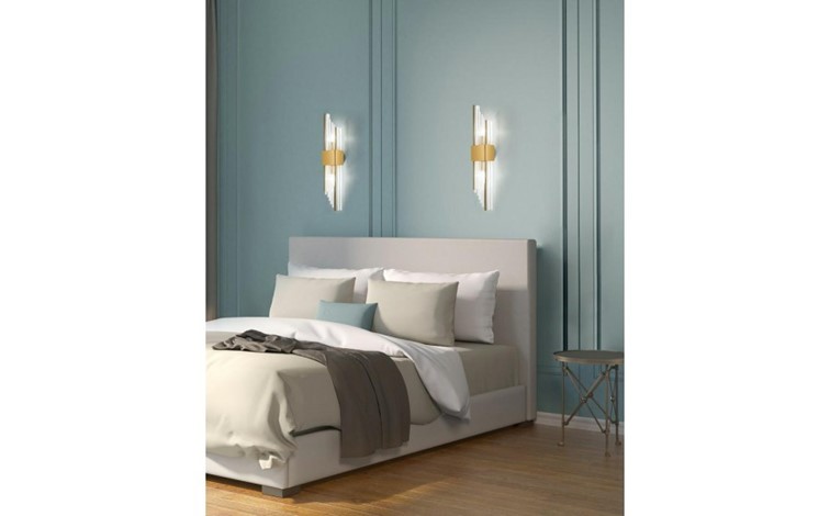 Lampa Ścienna SLANT Złoty/Transparentny