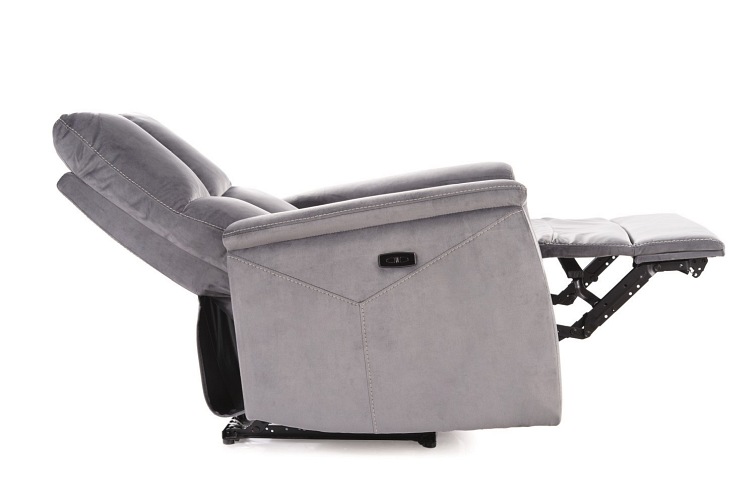 Fotel Rozkładany NEPTUN Velvet Szary Bluvel 14