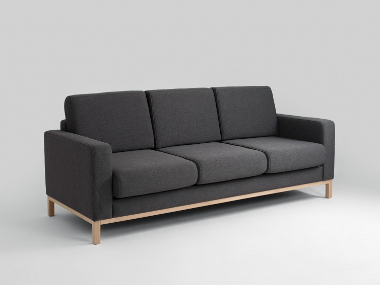 Sofa Rozkładana 3 os. Scandic 215x82x90 Karbon/Naturalny