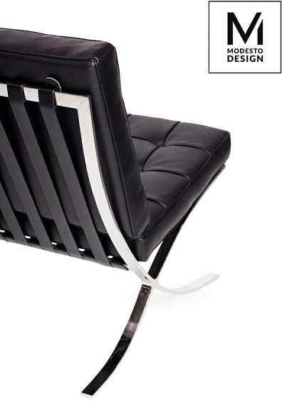 Sofa BARCELON Czarna Ekoskóra